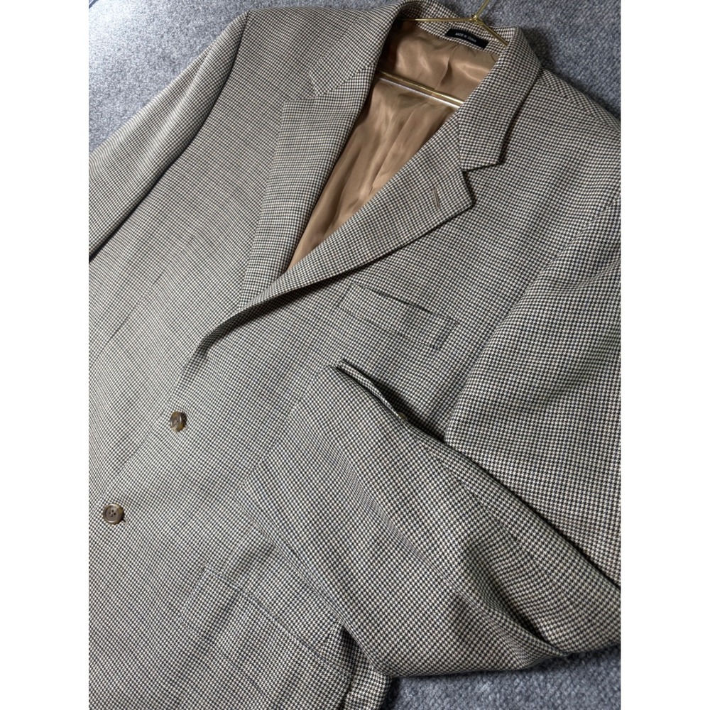 Lauren Ralph Lauren Mens 44R‎ Houndstooth 100% Wool Blazer Sport Coat Jacket